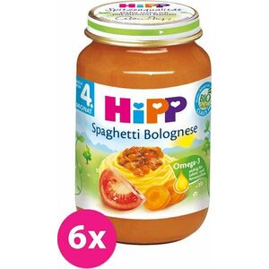 6x HiPP BIO špagety v boloňské omáčce (190 g) - maso-zeleninový příkrm vyobraziť