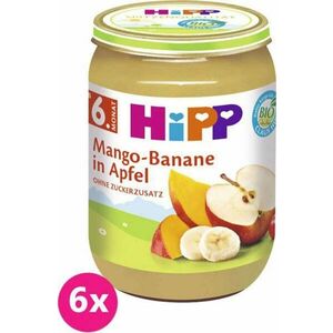 6x HiPP BIO Jablko s mangem a banány, 190 g - ovocný přírkm vyobraziť