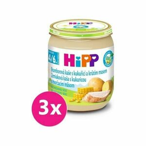 6x HiPP BIO Zemiaky a kukurica s morčacím mäsom (125 g) - mäsovo-zeleninový príkrm vyobraziť