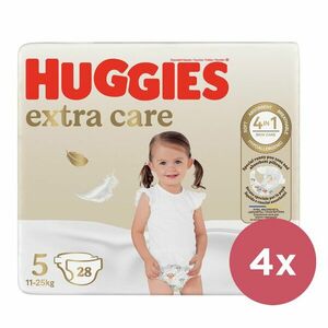 4x HUGGIES® Plienky jednorázové Extra Care 5 (12-17 kg) 28 ks vyobraziť