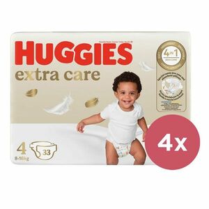 4x HUGGIES® Plienky jednorázové Extra Care 4 (8-14 kg) 33 ks vyobraziť
