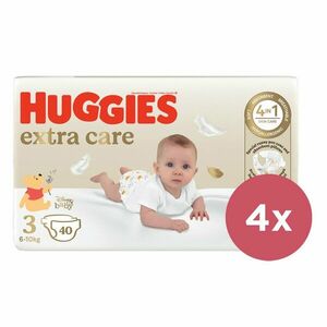 4x HUGGIES® Plienky jednorázové Extra Care 3 (6-10 kg) 40 ks vyobraziť