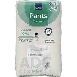 ABENA Pants Premium JUNIOR XS2 navliekacie plienkové nohavičky, boky 50-75 cm, savosť 1500 ml, 1x18 ks vyobraziť
