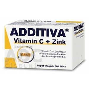ADDITIVA Vitamín C+ Zinok cps s postupným uvoľňovaním 1x60 ks vyobraziť