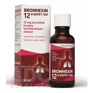 BROMHEXIN 12 KVAPKY KM gtt por (liek.skl.hnedá+kvapkadlo) 1x30 ml vyobraziť