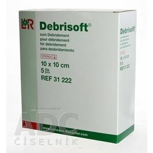 Debrisoft debridement rany (čistenie rany od nekrot. tkaniva), 10x10 cm, 1x5 ks vyobraziť