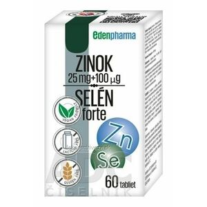 EDENPharma ZINOK 25 mg + SELÉN 100 µg forte tbl 1x60 ks vyobraziť