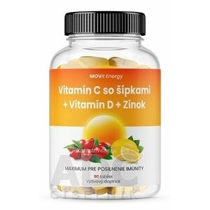 MOVit Vitamín C 1200 mg so šípkami + D + Zinok tbl 1x90 ks vyobraziť