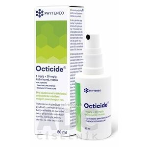 Octicide 1 mg/g + 20 mg/g dermálny roztokový sprej aer deo (fľ.HDPE) 1x50 ml vyobraziť