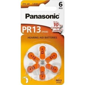 Panasonic PR13 batérie (PR48) do načúvacích prístrojov 1x6 ks vyobraziť