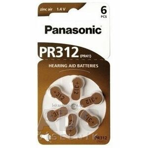Panasonic PR312 batérie (PR41) do načúvacích prístrojov 1x6 ks vyobraziť