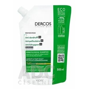 VICHY DERCOS ANTI-DANDRUFF DS DRY šampón proti lupinám, suché vlasy, náplň v ekologickom balení 1x500 ml vyobraziť
