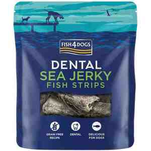 FISH4DOGS Dentálne pamlsky pre psy morská ryba - prúžky 100g vyobraziť