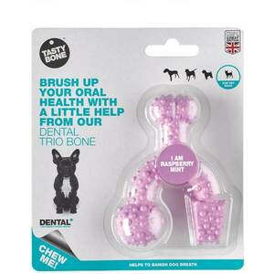 TASTY BONE Dental trio kostička nylonová pre extra malých psov - Raspberry mint vyobraziť