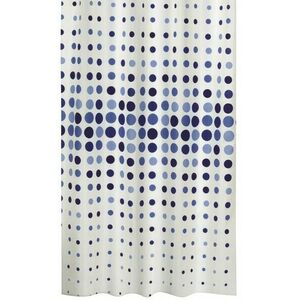 Kúpeľňový záves 720/003 180x200 modré bodky vyobraziť