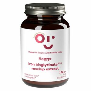 BEGGS Iron bisglycinate 20 mg + rosehip extract 100 kapsúl vyobraziť