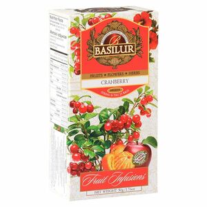 BASILUR Fruit Cranberry ovocný čaj neprebal 25 vrecúšok vyobraziť