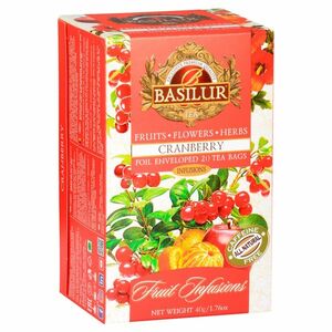 BASILUR Fruit Cranberry ovocný čaj přebal 20 vrecúšok vyobraziť