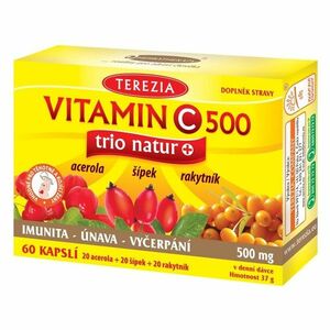 TEREZIA Vitamín C 500 mg trio natur+ 60 kapsúl vyobraziť