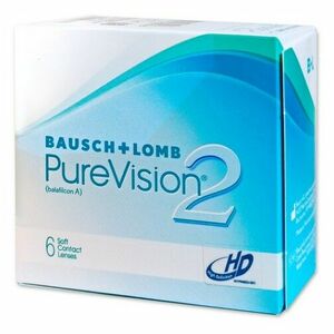 BAUSCH & LOMB PureVision 2 HD Mesačné kontaktné šošovky 6 kusov, Počet dioptrií: -10, Počet ks: 6 ks, Priemer: 14, 0, Zakrivenie: 8, 6 vyobraziť