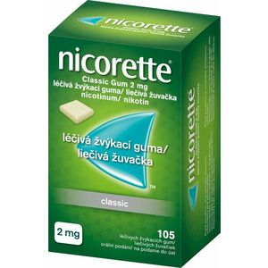 Nicorette ® Classic Gum 2 mg, liečivé žuvačky 105 ks vyobraziť
