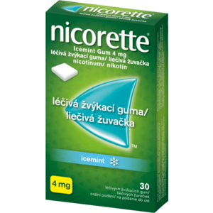 Nicorette Icemint Gum 4mg liečivé žuvačky 30 ks vyobraziť