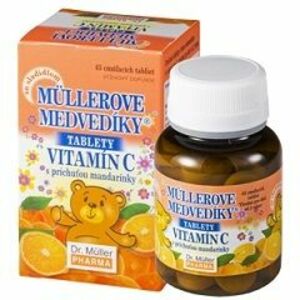 Dr.Muller Müllerove medvedíky® cmúľacie tablety s príchuťou mandarínky a vitamínom C 45 ks vyobraziť