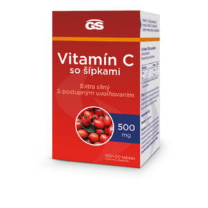 GS Vitamín C500 so šípkami, 100+20 tabliet vyobraziť