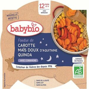 BABYBIO večerné menu mrkvu a sladká kukurica s quinoa 230 g vyobraziť