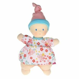 Mini bábika miláčik - 15cm kvietkovaná ružová čiapka vyobraziť
