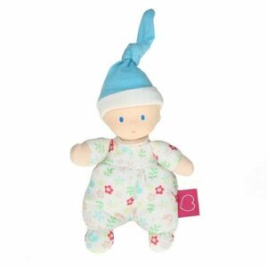 Mini bábika miláčik - 15cm kvietkovaná modrá čiapka vyobraziť