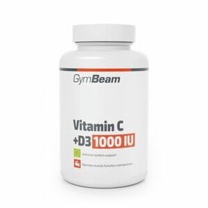 Gymbeam vitamin c + d3 1000 iu 90tbl vyobraziť