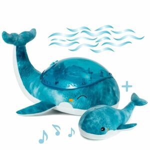 Cloud b®Tranquil Whale™- Nočné svetielko - Veľryba, modrá vyobraziť