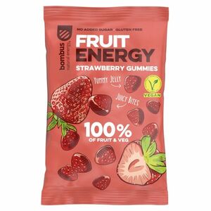 BOMBUS Fruit energy strawberry gummies 35 g vyobraziť