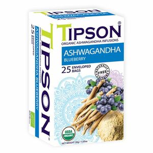 TIPSON Bylinný čaj s ashwagandhou a prírodnou arómou čučoriedok BIO 25 sáčkov vyobraziť