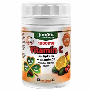 JUTAVIT Vitamín C 1000 so šípkami + vitamín D3 100 tabliet vyobraziť