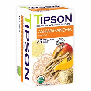 TIPSON Bylinný čaj s ashwagandhou a prírodnou mangovou arómou BIO 25 sáčkov vyobraziť
