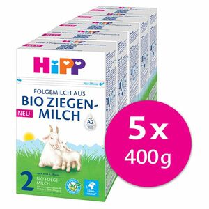 HIPP 2 Bio kozie mlieko od ukončeného 6. mesiaca 5 x 400 g vyobraziť
