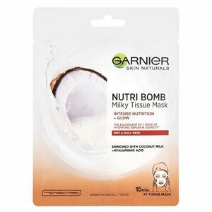GARNIER Skin Naturals Nutri Bomb Textilná maska s kokosovým mliekom 28 g vyobraziť