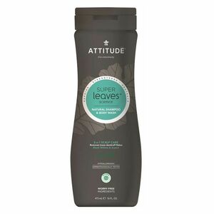 ATTITUDE Super leaves s detoxikačným účinkom proti lupinám prírodný pánsky šampón & telové mydlo 2 v 1 473 ml vyobraziť