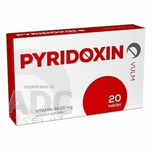 VULM PYRIDOXIN tbl (vitamín B6 20 mg) 1x20 ks vyobraziť