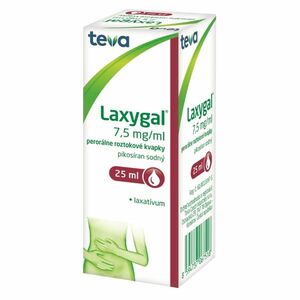 LAXYGAL 7, 5 mg/1 ml perorálne roztokové kvapky 25 ml vyobraziť