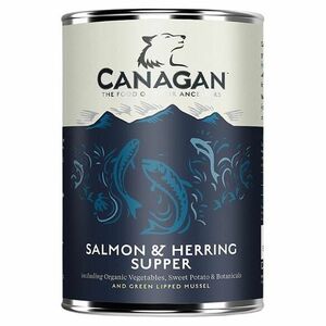 CANAGAN Salmon & herring supper konzerva pre psov 400 g vyobraziť