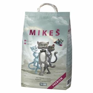 MIKEŠ Premium biele hrudkujúca podstielka pre mačky 10 kg vyobraziť
