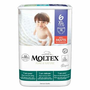 MOLTEX Pure & Nature XL Naťahovacie plienkové nohavičky +14 kg 18 kusov vyobraziť