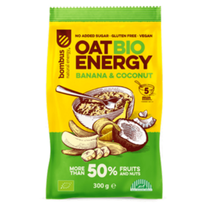 BOMBUS Oat energy banana & coconut ovsená kaša 300 g BIO vyobraziť