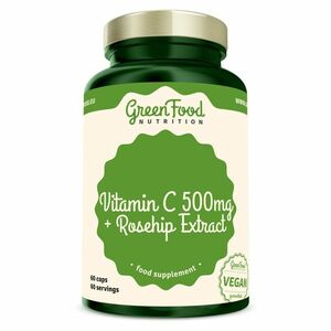 GREENFOOD NUTRITION Vitamín C 500 + extrakt zo šípok 60 kapsúl vyobraziť