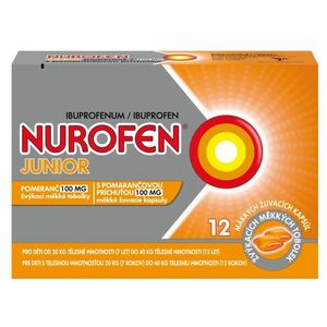 NUROFEN Junior s pomarančovou príchuťou 100 mg 12 mäkkých žuvacích kapsúl vyobraziť