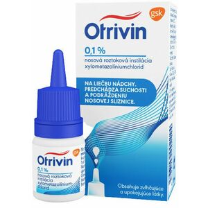 Otrivin 0, 1 % nosové kvapky, nádcha a upchatý nos 10 ml vyobraziť
