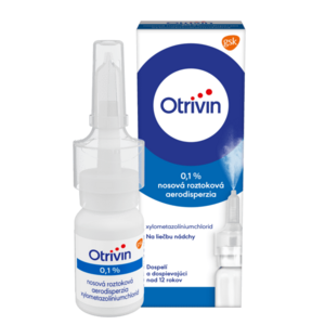 Otrivin 0, 1 % nosový sprej, nádcha a upchatý nos 10 ml vyobraziť
